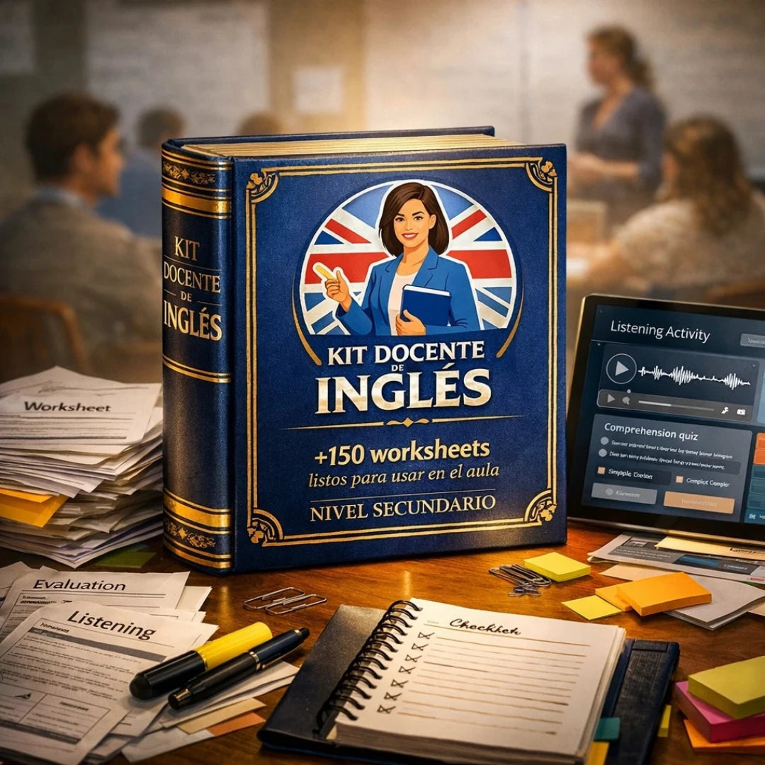 KIT DOCENTE DE INGLÉS + 6 BONUS DE REGALO